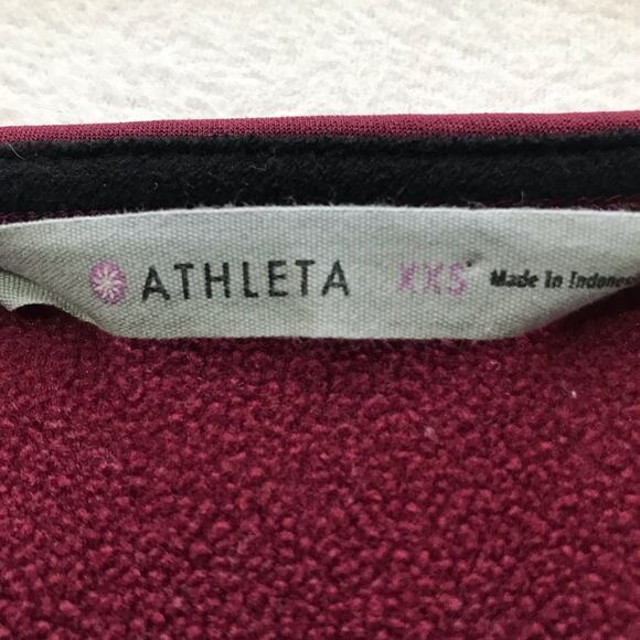 Athleta hot when you’re not cranberry red tank dress fleece lined floral hem xxs - Picture 3 of 9